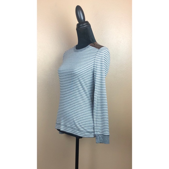 Ralph Lauren Striped Gray&White Long Sleeve Top - Picture 2 of 8